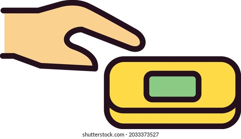 Diseño de iconos de línea de vectores rellenos de línea de lavado manual