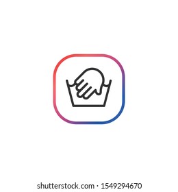 Hand Wash  - Line Vector Icon