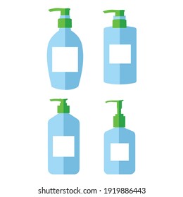 hand wash liquid bottle vector design