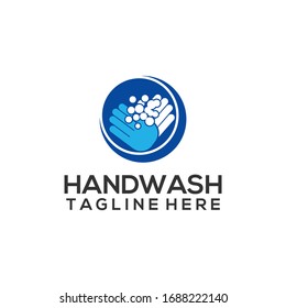 Hand Wash Logo Design Vector for corona virus campaign