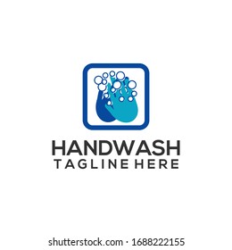 Hand Wash Logo Design Vector for corona virus campaign