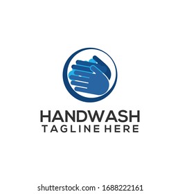 Hand Wash Logo Design Vector for corona virus campaign