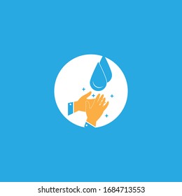 Hand wash logo template vector illustration 