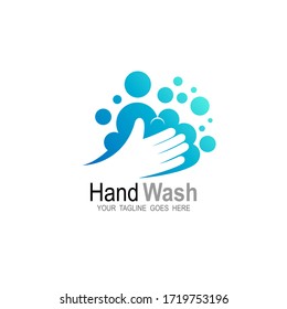 Hand wash logo, Washing hands with soap to prevent virus and bacterial