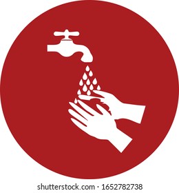 Hand wash medical hygiene care icon