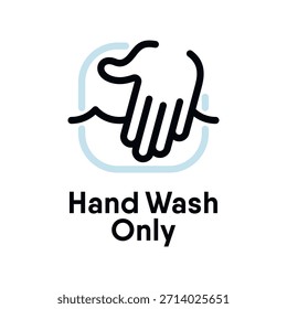 Signo de información de Vector de solo lavado a mano