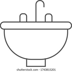 hand wash place icon vector illustration flat 