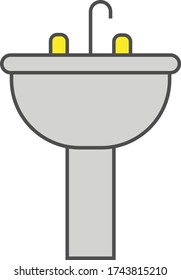 hand wash place icon vector illustration flat 