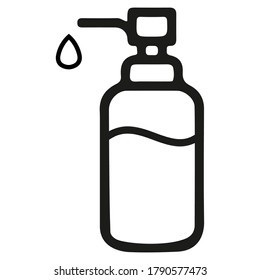 Hand wash in sanitiser vector illustration design isolated on white background, 
