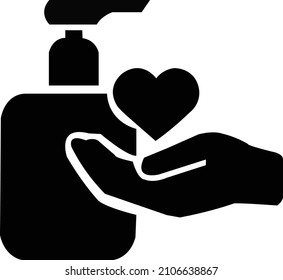 Hand wash in sanitizer vector illustration design isolated on white background, symbol for your web site design, icon log.