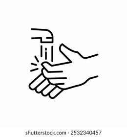 hand wash tap icon sign vector