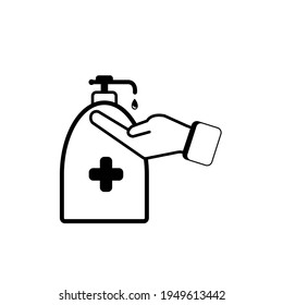 hand wash using soap icon vector illustration design