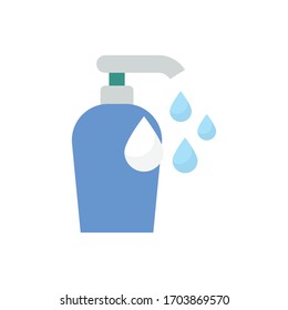 Hand Wash Vector Flat illustration. Corona virus pandemic icon.