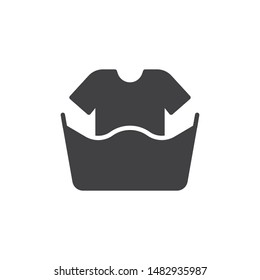 Hand wash vector icon. filled flat sign for mobile concept and web design. Clothes laundry glyph icon. Laundry symbol, logo illustration. Vector graphics