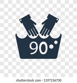 Hand wash vector icon isolated on transparent background, Hand wash transparency logo concept