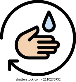 hand wash Vector illustration on a transparent background. Premium quality symbols. Stroke vector icon for concept and graphic design.