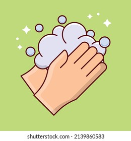 hand wash Vector illustration on a transparent background.Premium quality symmbols. vector line flat  icon for concept and graphic design.