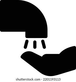 ilustración de vectores de lavado manual en un fondo transparente.Símbolos de calidad premium.Icono de vector glifos para el concepto y el diseño gráfico.