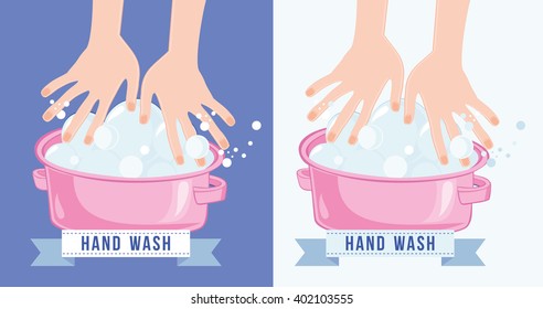 Hand wash vector isolated