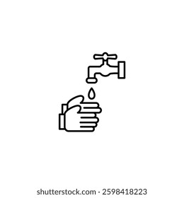 Hand Wash vector line icon icons design