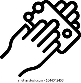 hand wash vector thin line icon 