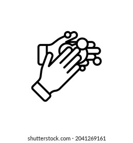 hand wash with water icon sign symbol.