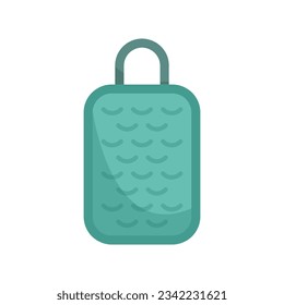 Hand washcloth icon flat vector. Bathroom cloth. Fabric washcloth isolated