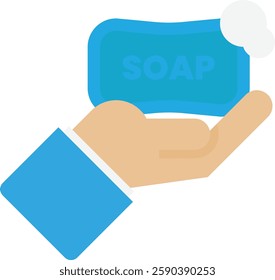 Hand Washing Cleaning Icon Vector Flat Illustration