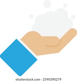 Hand Washing Cleaning Icon Vector Flat Illustration