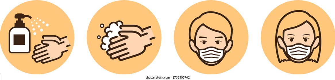 hand washing, disinfection, gargle, mask