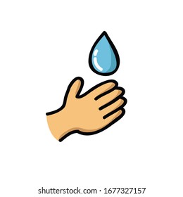 icono del doodle lavado a mano, ilustración vectorial
