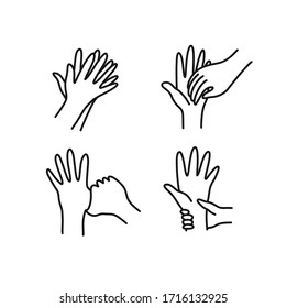 hand washing doodle icon, vector illustration