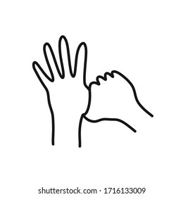 hand washing doodle icon, vector illustration