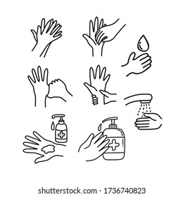 icono de doodle lavado a mano, ilustración vectorial