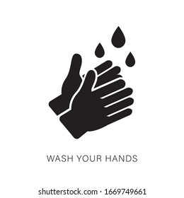 Hand Washing Flat Icon Isolated on white Vector.