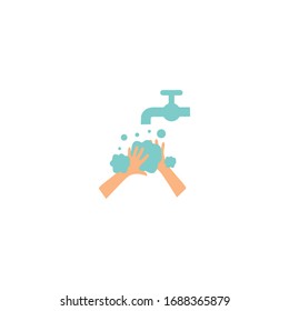 Handwaschhygiene aus Coronavirus-Vektorgrafik