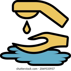 Hand washing hygiene, illustration, vector, on a white background.