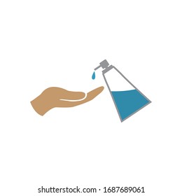 Lavado de manos, icono de vector de higiene, dispensador de jabón, icono de botella