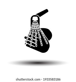 Hand Washing Icon. Black on White Background With Shadow. Vector Illustration.