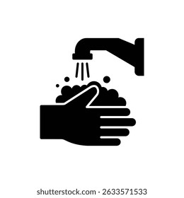 Hand Washing Icon Detail for Health Hygiene and Safety