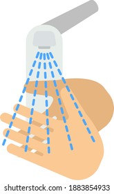 Hand Washing Icon. Flat Color Design. Vector Illustration.