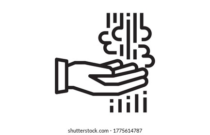 Icono de lavado de manos, ilustración vectorial de estilo plano. Puede ser usuario para aplicaciones web y móviles