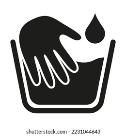 Hand washing icon. laundering and wash vector illustration