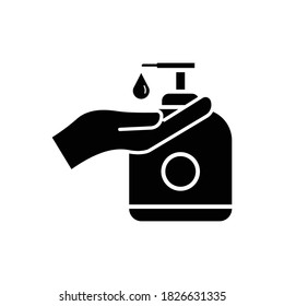 Hand washing icon, Hand icon and hand sanitizer. Design template vector