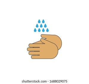 Hand washing icon. Vector illustration, flat design.