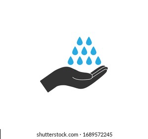 Hand washing icon. Vector illustration, flat design.