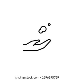 ilustración vectorial del icono de lavado manual 