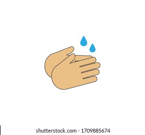 Hand washing icon. Vector illustration, flat design.