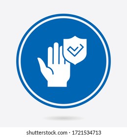  Hand washing icon. Vector illustration isolated. Simple pictogram for graphic and web design.