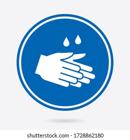  Hand washing icon. Vector illustration isolated. Simple pictogram for graphic and web design.